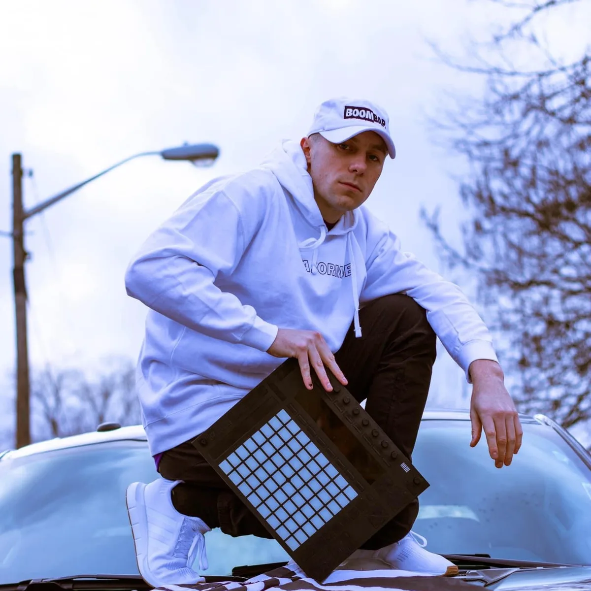 With MPC on the car hood