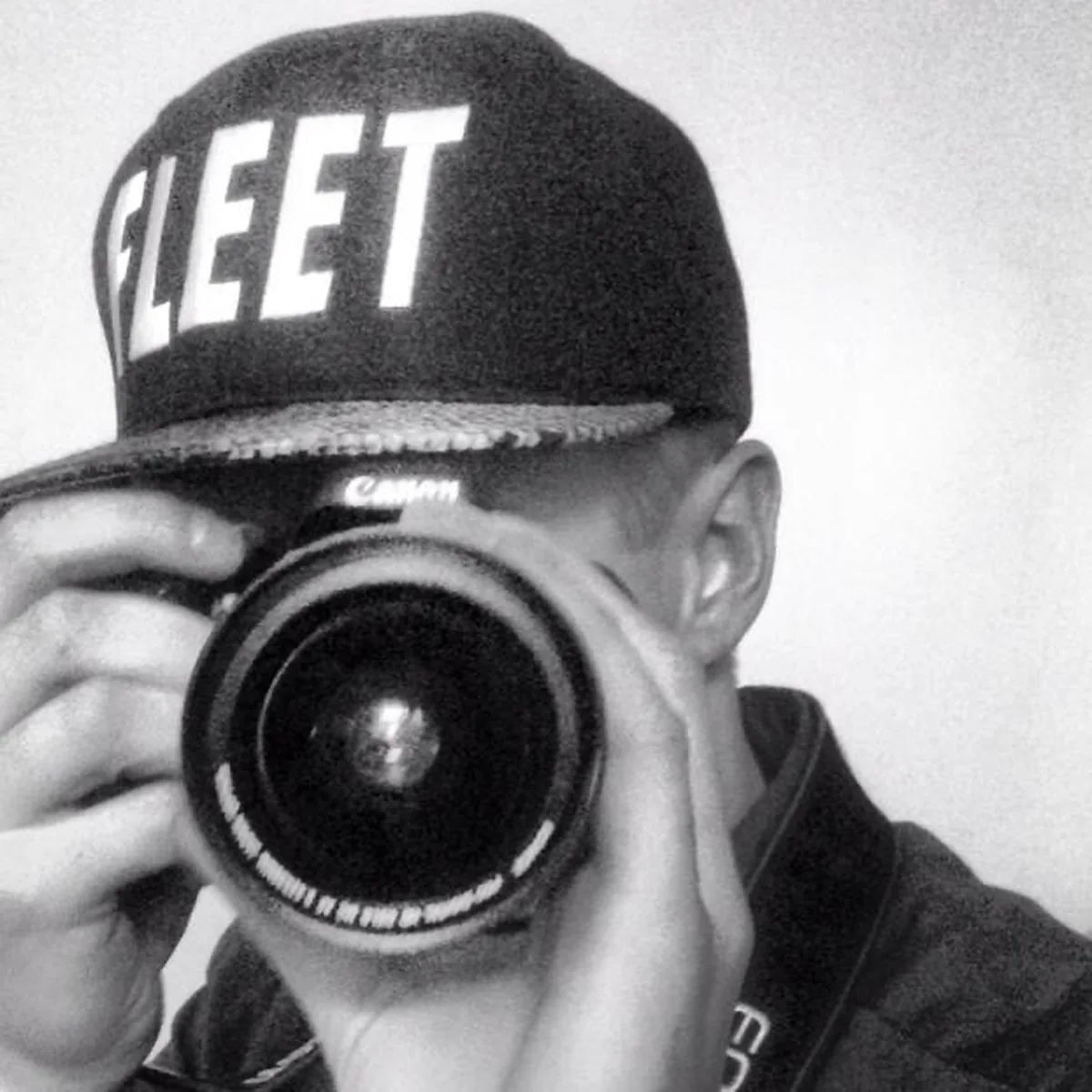 FLEET cap with camera over the face